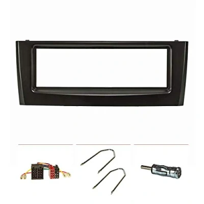 Abbildung von tomzz Audio 2414 029 Radioblende Set kompatibel mit FIAT Grande Punto Typ Bj.199 2005 2009 schwarz Radioadapter ISO Antennenadapter DIN Entriegelungsbügel