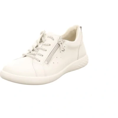 Abbildung von Waldläufer Sportlicher Schnürer, Damen, Größe: 38.5, Weiss silber Leder