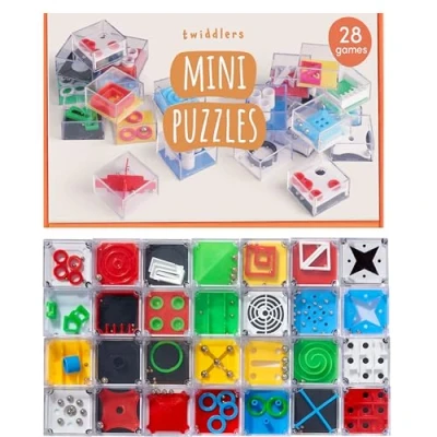 Abbildung von THE TWIDDLERS 28 Geduldspiele, Geschicklichkeitsspiele, Mini Knobelspiele für Kinder &amp; Erwachsene Hochzeiten Kindergeburtstag Mitgebsel, Adventskalender, Mitbringsel, Gastgeschenke, Give Aways