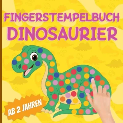 Abbildung von Fingerstempelbuch ab 2 jahren Dinosaurier: Mein erstes Fingermalbuch Dinosaurier für Mädchen und Jungen/Fingerstempel Jungen