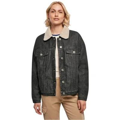 Abbildung von Urban Classics Jeansjacke, Damen, Größe: XS, Black washed