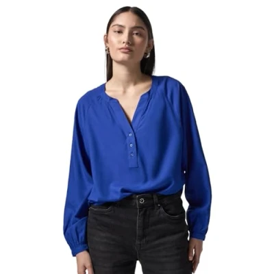 Abbildung von Street One Studio Raglan IN Unifarbe Bluse, Damen, Größe: 38, Blau