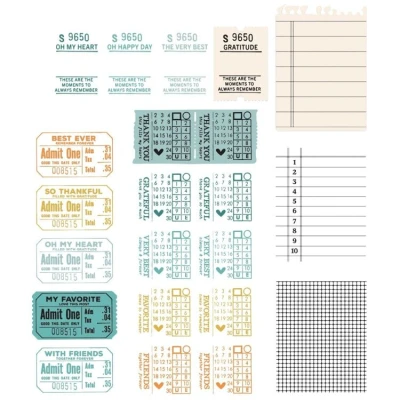 Abbildung von Sizzix 49 and Market Transparente Stempel mit Rahmen, A5, Schablone Forever Journal Essentials