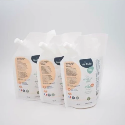 Abbildung von NeoBulle Babyblase extra weiches Waschgel Körper &amp; Haar Orangenblütenwasser und Aloe Vera zertifiziert Bio Cosmos Organic hergestellt in Frankreich ab der Geburt 400 ml