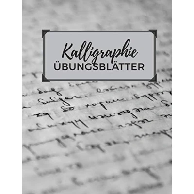 Abbildung von Kalligraphie Übungsblätter: Schreibheft mit Kalligrafie Papier zum Üben des Schönschreibens