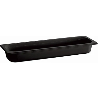 Abbildung von APS 83754 GN 2/4 Behälter ECO LINE, 53 x 16,2 cm, Tiefe 65 mm, 3 Liter, Melamin, schwarz