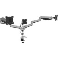 Abbildung von DIGITUS Monitorhalterung Klemme &amp; Gasdruckfeder 3 Monitore Bis 27 Zoll 3x 6 kg VESA 75 100 Silber