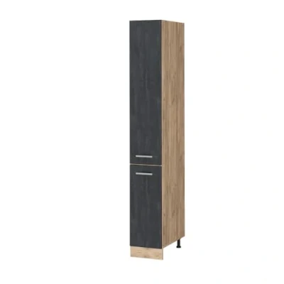 Abbildung von Vicco Apothekerschrank R Line, Schwarz Beton/Goldkraft Eiche, 30 cm