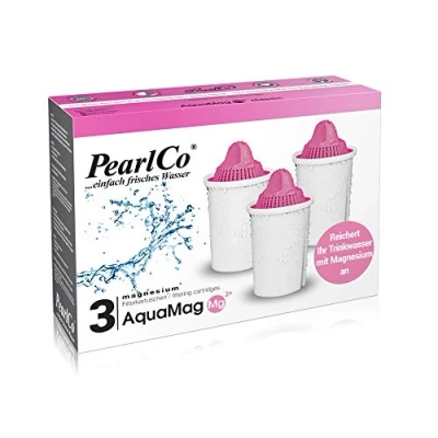 Abbildung von PearlCo Kalk und Wasserfilter Classic Magnesium Filterkartuschen AquaMag Pack 3, Zubehör für Brita u.
