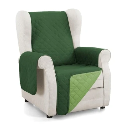 Abbildung von Martina Home Gesteppter Sofabezug, wendbar, Bernstein, 1 Sitzer, Olive, Flasche