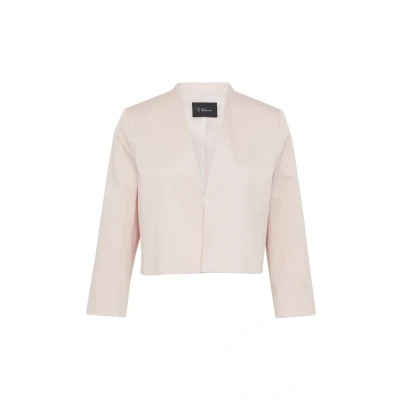 Abbildung von s.Oliver Black Label VERKÜRZTER MIT 3/4ÄRMELN Blazer, Damen, Größe: 34, Perlmuttrosa