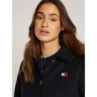 Abbildung von Tommy Jeans Curve Kurzmantel &quot;TJW WOOL COAT EXT&quot;, in Großen Größen, mit Wollanteil