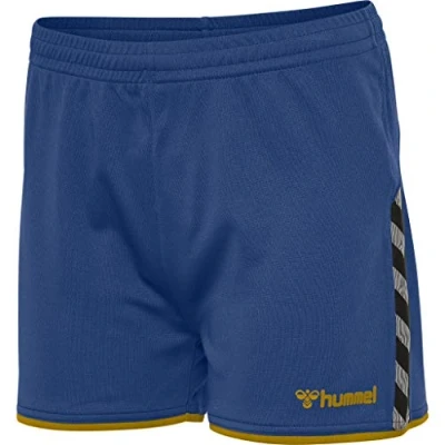 Abbildung von Hummel Hmlauthentic kurze Sporthose, Damen, Größe: 42, True blue sports yellow