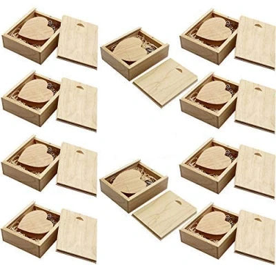 Abbildung von A Plus+ 10 Stück USB 3.0 Speicher Laufwerk Geschenkset Holz Herz 32GB Stick für Hochzeitskunden Freund Freundin Verlobter