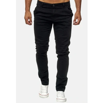 Abbildung von Elara Herren Chino Hose Slim Fit Stretch Chunkyrayan MEL009 Schwarz 33/34