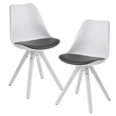 Abbildung von 2er Set Esszimmerstuhl 87 x 52 49 cm Weiß