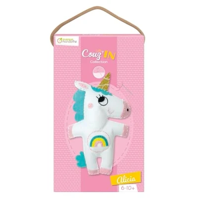 Abbildung von Avenue Mandarine KC066C Puppe Little Couz&#039;In, Nähsets (ideal für Kinder ab 6 Jahren) 1 Stück Alicia das Einhorn