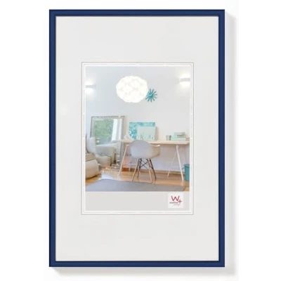 Abbildung von walther design Bilderrahmen blau 50 x 70 cm New Lifestyle Kunststoffrahmen KV070L
