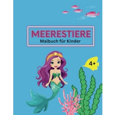 Abbildung von Meerestiere Malbuch für Kinder: Unterwasser Malvorlagen Kinder von 4 8 Jahren