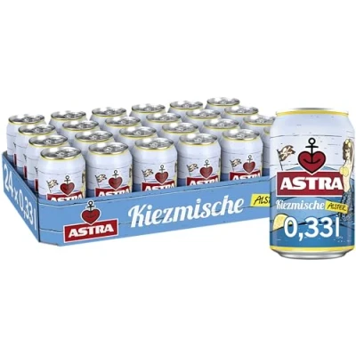 Abbildung von Astra Kiezmische fruchtig, trübes Alster Radler, Bier Dose Einweg (24 X 0.33 L)