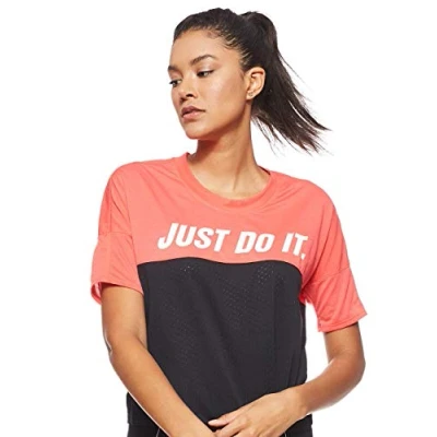 Abbildung von Nike Damen Tailwind T Shirt, Ember Glow/Black/White, L