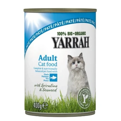 Abbildung von YARRAH Bio Katzenfutter Pate mit Fisch 400 g, 12er Pack (12 x g)