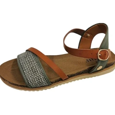 Abbildung von Mustang Riemensandalette, Damen, Größe: 40, Pastellgruen Schuhe