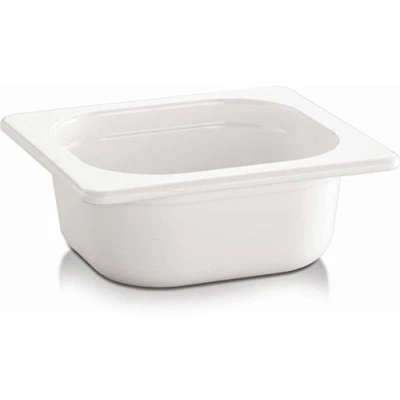 Abbildung von APS 83749 GN 1/6 Behälter ECO LINE, 17,6 x 16,2 cm, Tiefe 65 mm, 0,8 Liter Melamin, weiß