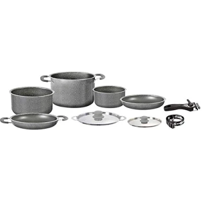 Abbildung von BRUNNER Camping Alu Kochtopfset Kochgeschirr Campingtöpfe Topfset Gourmet 8+1Ø20