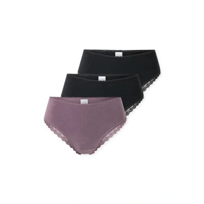 Abbildung von Schiesser 3PACK Brazilian Slip, Damen, Größe: 38, Schwarz