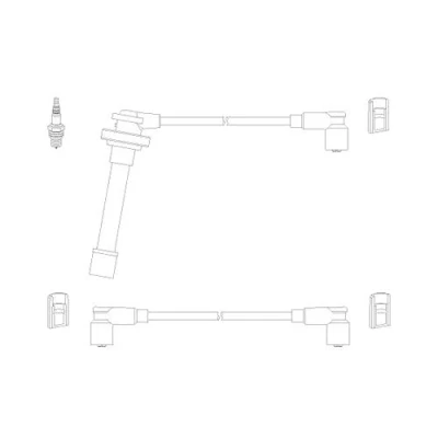 Abbildung von HITACHI 134522 Zündkabelsatz NISSAN: Primera Limousine, 100NX