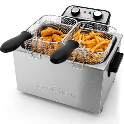 Abbildung von ProfiCook Kaltzonenfritteuse PC FR 1038, 5L Kapazität mit 3 Körben und Kaltzonentechnik