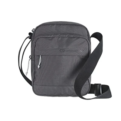 Abbildung von Lifeventure RFiD Schützte Crossbody Umhängetasche Reise Messenger Stil Tasche, umweltfreundliches, recycelbares Material (Grau)
