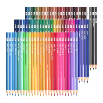 Abbildung von Shuttle Art Buntstifte Set, 80 für Erwachsene und Anfänger zum Malen Zeichnen, bruchsichere Kinder, Holzstifte, Farbstifte Malbücher, Schule zu Hause