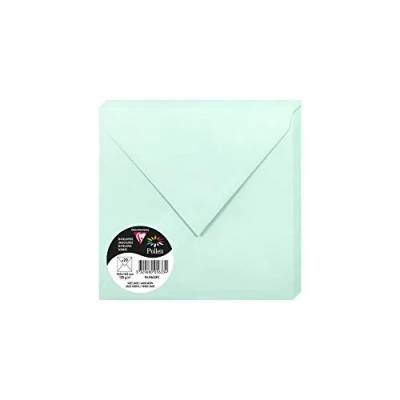 Abbildung von Clairefontaine 5633C Packung mit 20 Umschlägen Pollen 16,5x16,5 cm, 120g, gefüttert, ideal für Einladungen und Korrespondenz, Premium glattes Papier, Jadegrün, 1 Pack