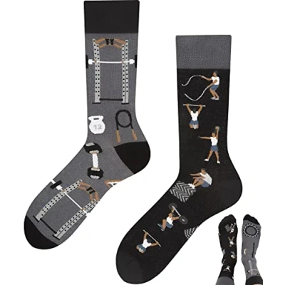 Abbildung von TODO Lustige Socken Damen und Herren, Coole mit Motiv Bunte, Mehrfarbige, Verrückte (47 50, Workout)