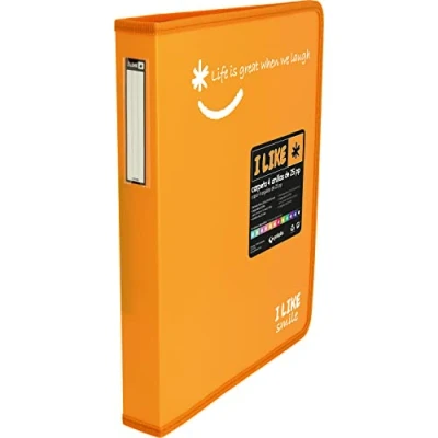 Abbildung von Grafoplás 30121655 Ringordner A4+, Mandarine, 4 Ringe 25 mm, Polypropylen, like