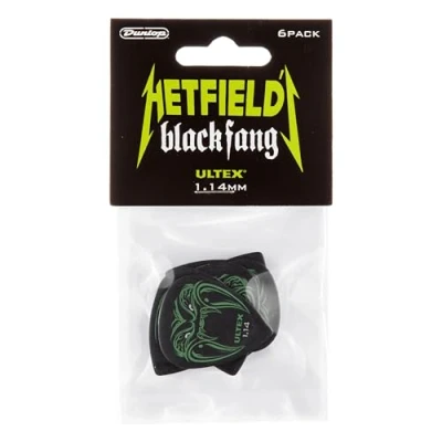 Abbildung von JIM DUNLOP Plektrum Ultex Hetfield&#039;s Black Fang 1,14mm 6 Stück, Schwarz
