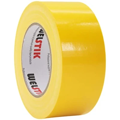Abbildung von WELSTIK Professional Klebeband Gelb, wasserdichtes Klebebandgewebe, farbiges Gaffer für Reparaturen, Heimwerken, Basteln, Verwendung im Innen und Außenbereich, 50 mm x 41 m, Gelb
