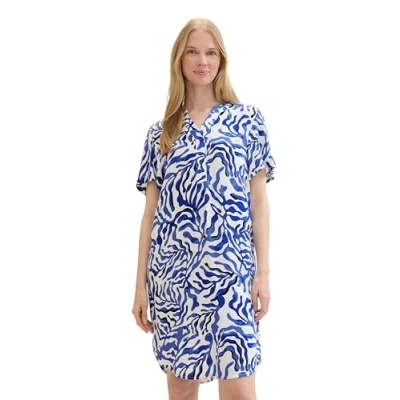Abbildung von TOM Tailor Freizeitkleid, Damen, Größe: 38, White cut palmtree