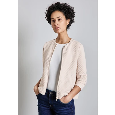 Abbildung von Street One Struktur IN UNI Strickjacke, Damen, Größe: 44, Beige