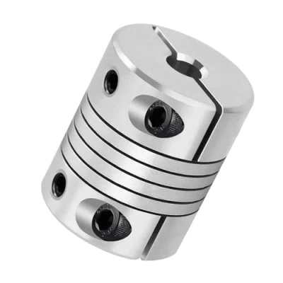 Abbildung von 5mm zu Flexible Wellenkupplung Aluminiumlegierung Stab Flexibel Kupplung, Spiralförmiger Strahl Koppler, Motorwelle D19 L25 Schrittmotor Koppler für 3D Drucker CNC Maschine