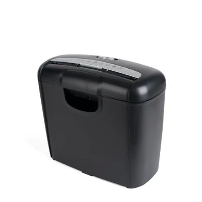 Abbildung von Pavo Premium Aktenvernichter bis zu 6 Blatt, Streifenschnitt, Kreditkart Schredder inklusive Papierkorb, 10 L, schwarz, 8038770