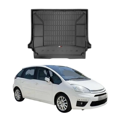 Abbildung von OMAC Gummi Kofferraumwanne kompatibel mit Citroen C4 Grand Picasso 2006 2013 Geklappte Sitz