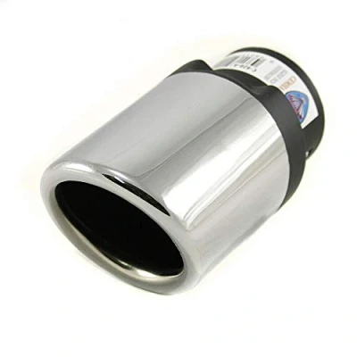 Abbildung von Auspuffblende Rund Endrohr Edelstahl Auto Endrohrblenden Auspuffendrohr Auspuffrohr Tuning Universell Schalldampf Blende Sport Chrom Auspuffspitzen