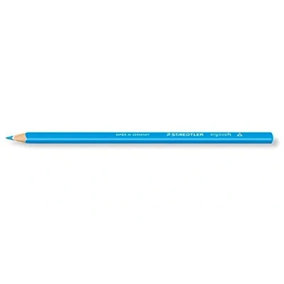 Abbildung von STAEDTLER 157 30 ergo Soft Farbstift, ergonomische Dreikantform, rutschfeste Oberfläche, 12 Stück im Kartonetui, lichtblau