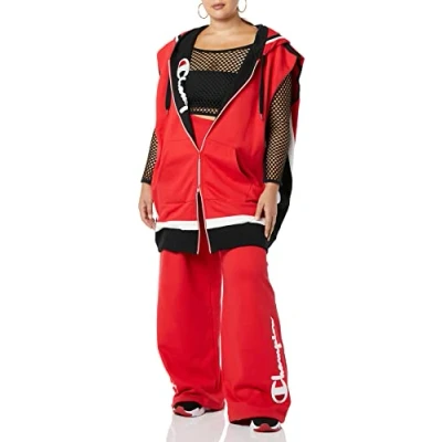 Abbildung von Champion Damen Making the Cut Staffel 3 Folge 2 Collab Gewinner Look Rafael Reverse Weave Übergrößenweste Kapuzenpullover, Rot, XS Medium