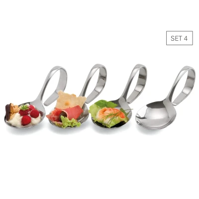 Abbildung von Weis Gourmetlöffel, Edelstahl, Silber, 11 x 5 cm, 4 Einheiten