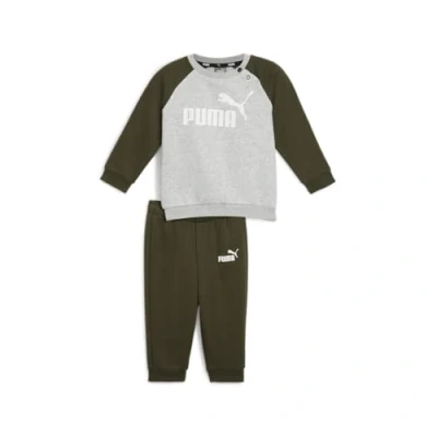 Abbildung von Puma Minicats Raglan Jogger Unisex SET Trainingsanzug für Kinder, Größe: 62, Dark olive