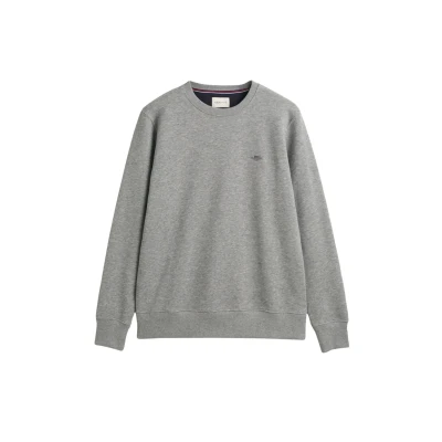 Abbildung von GANT REG Shield Cneck Sweatshirt, Herren, Größe: XL, Grau